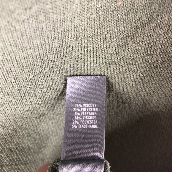 Aerie Just Add Leggings Olive Green Long Sleeve Top Back Ties Oversized Size S - Picture 4 of 5